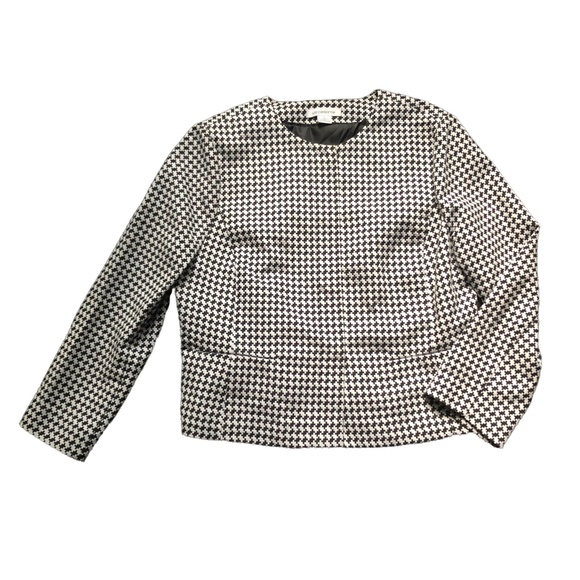 Liz Claiborne Black & White Houndstooth Blazer - Picture 1 of 5